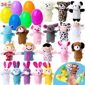 JOYIN 24 Pieces 2 3/8“ (6cm) Finger Puppet Easter Eggs for Easter Theme Party Favor