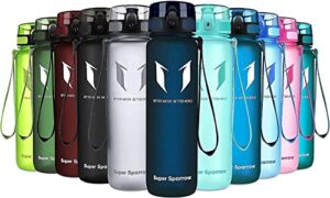 Super Sparrow Sports Water Bottle - 350ml & 500ml & 750ml & 1000ml - Non-Toxic BPA Free & Eco-Friendly Tritan Co-Polyester Plastic - For Running