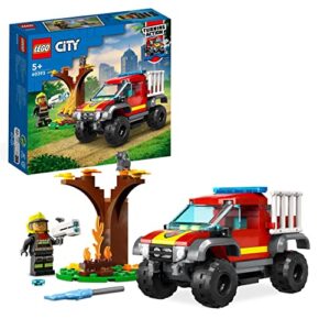 LEGO 60393 City 4x4 Fire Engine Rescue Truck Toy for 5 Plus Year Old Boys & Girls
