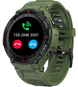 Smart Watch for Men Military Pedometer Watch with GPS Health Tracking Heart Rate Monitor