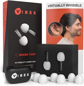 Vibes Acoustic Filter Ear Plugs - High Fidelity Decibel Reducing EarPlugs for Music Concerts