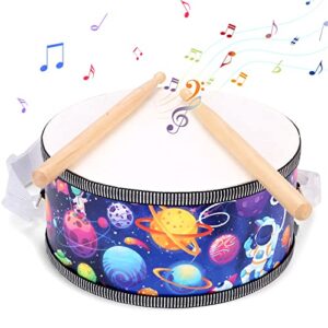 OATHX Toddler Drum Set for Kids Ages 1 2 3 4 5 6/Wooden Snare Drum Kit / 8" Double Sided /Baby Music Toys Sensory / Percussion Musical Instruments/Children