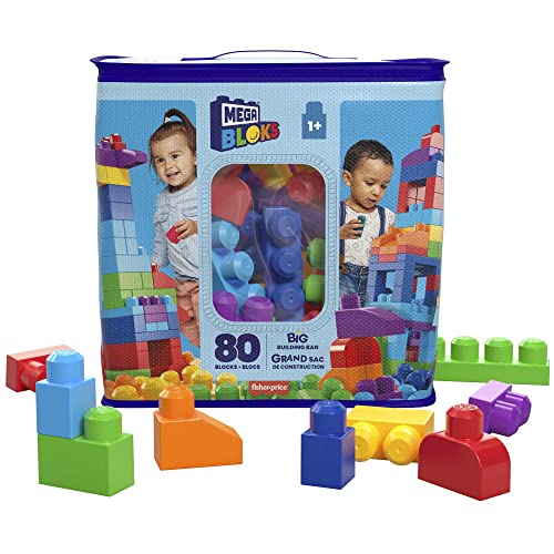 MEGA BLOKS 80 piece Big Building Bag playset
