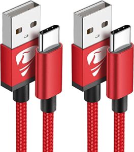 USB C Charger Cable 1M 2Pack Type C Charger Fast Charging 3A Lead Nylon Braided for Samsung Galaxy S22 S21 S20 S10 S9 S8 A12 A20e A40 A51 A70