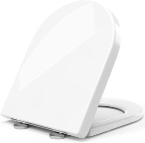 STOREMIC Toilet Seat Soft Close White D Shape