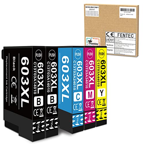 Fentec XP-4150 XP-4155 XP2150 XP3150 XP2155 WF-2840DWF Ink Cartridges Compatible for Epson 603 XL Ink Cartridges for Epson XP4150 XP-3150 XP-2150 XP-2155 XP3155 XP2100 XP3100 XP4100 XP3105 WF2810 2835