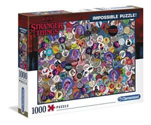 Clementoni - 39528 - Impossible Puzzle - Stranger Things - 1000 pieces - Made in Italy - jigsaw puzzles for adult - jigsaw puzzles Netflix