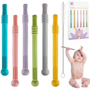 WUJUN 6Pack Hollow Teether Tubes