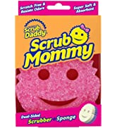 Scrub Daddy Scrub Mommy, Dual Sided Scrubbing Sponge, Alternative to Non Scratch Scourers, Cleani...