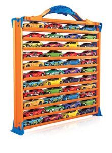 Hot Wheels Rack N' Track Cars & Toys Organizer Storage with 44 Compartments - Toy Display Case