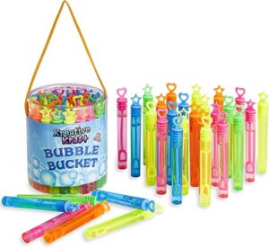 KreativeKraft Bubbles for Kids Multipack Bubble Wands for Kids with 5ml of Bubbles Party Bag Fillers for Kids Fun Garden Party Bag Toys for Kids Birthday Parties Weddings Christening (Multi - 40 Pcs)