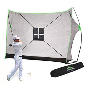 10 x 7ft Golf Net Bundle 4pc & 3pc | Professional Patent Pending Design | Dual-Turf Golf Mat