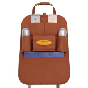 Car Seat Organiser with 7 Multifunctional Pockets Kick Mats Backseat Protector Universal Use for Car Interior Travel Accessories Men Women 1PCS Brow