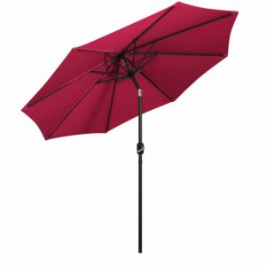 Mondeer Aluminium Tilting Garden Parasol with Hand Crank
