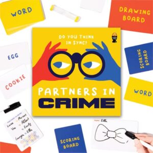 Lucky Egg | Partners in Crime: A Mysteriously Fun Drawing & Guessing Card Game! Board Games For Adults! Do You Think In Sync? Can You Articulate? Family Games