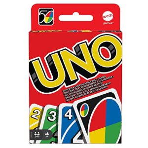 UNO - Classic Colour & Number Matching Card Game - 112 Cards - Customizable & Erasable Wild Cards - Special Action Cards Included - Gift for Kids 7+