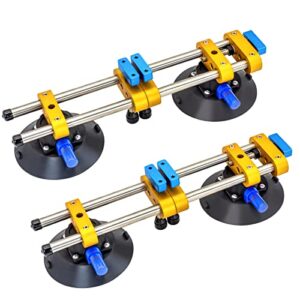 2PCS 6 inch Stone Seamless Seam Setter With Vacuum Suction Cups For Seam Joining Leveling