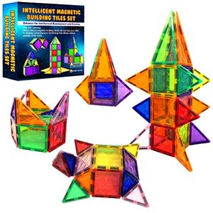 Desire Deluxe Magnetic Building Blocks Tiles Montessori Kids Toys for Boys & Girls – Learning Educational Construction Set Gift – Birthday