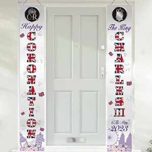 2 PCS King Charles Coronation Decorations Banner