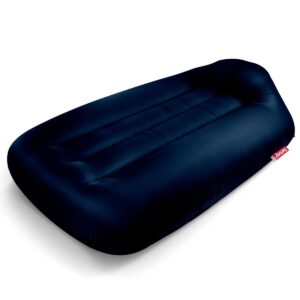 Fatboy Lamzac L Inflatable Sofa Lounger - Inflatable Sofa Bed for Adults & Kids - Camping Sofa - Blow Up Sofa - Lazy Air Sofa Bed - 190 x 105 x 45 cm - No pump needed - In & Outdoor Use - Dark blue
