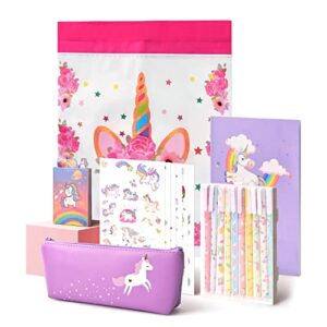 Anyfirst 37pcs Style Girls Unicorn Stationery Gift Set for Birthday and Christmas with Notebook