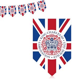 Mayoii 20Ft 20Pcs Bunting Kings Charles Coronation Decorations