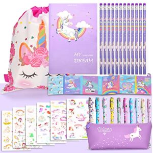 Unicorn Stationery Set with Notebook A5 and Pencil Case