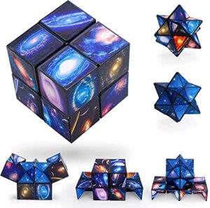 RIKONDA 2 in 1 Star Sky Planet Infinity Cube Set Creative Decompression Cube for Kids Adults - Educational Game Gifts