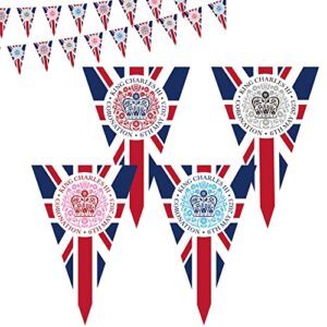 Mayoii 32.8Ft 20 Pcs Union Jack Coronation Bunting