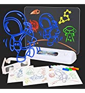 Magic Drawing Board, Magic Glow Board Scribbler Boards, Color Painting Writing Board Educational ...