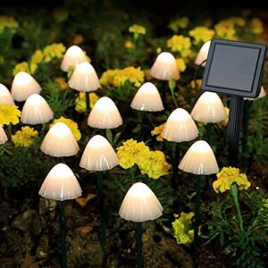 Joycome Garden Ornaments Solar Powered 5M 20 LED Mushroom Solar Lights
