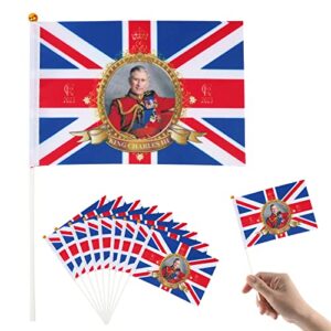 10 PCS Coronation Flags King Charles III
