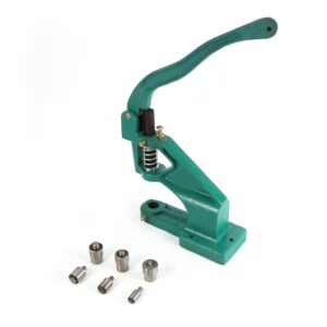 Hole Punch Hand Press Machine Eyelet Punch Rivet Press Snap Button Press Hand Press Rivet Eyelet Hand Press Grommet Machine with 3 Casting Moulds