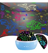 Dinosaur Toys for 3-8 Year Old Boys, Dino Projector Lamp Kids Toys for Age 3-10, 2 in 1 Boys Toys...