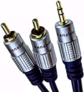 kenable Pure HQ OFC Shielded 3.5mm Stereo Jack to Jack Cable Gold 0.5m 50cm [0.5 metres]