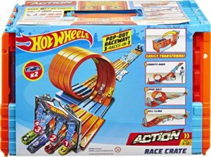 Hot Wheels Race Crate with 3 Stunts in 1 Set