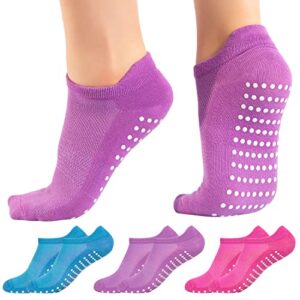 3 x Pairs Non Slip Yoga Pilates Socks Martial Arts Fitness Dance Barre