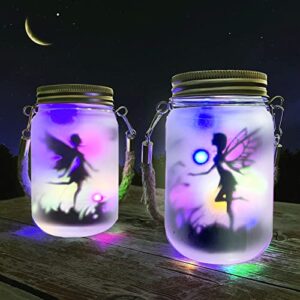 Mostof 2 Pack Fairy Solar Lantern Outdoor