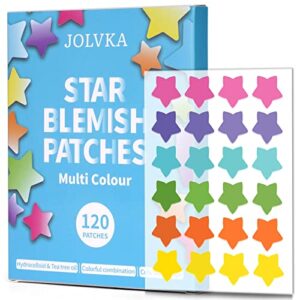 JOLVKA Star Pimple Patch - Hydrocolloid Patches (120 Patches) - Starface Blemish Patches - Vegan And Cruelty - Free Skincare
