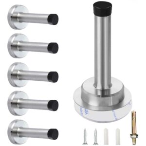 6 Pack Door Stop Rubber Door Stopper Doorstop Door Stops Self Adhesive Door Stoppers Heavy Duty Stainless Steel Doorstops