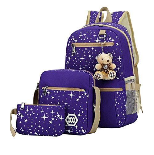 Star Print Girls Backpacks for School