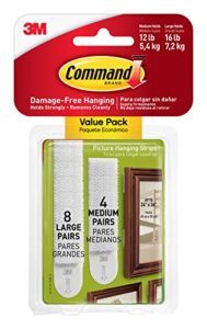 Command 17209 Picture Mounting Multi-Pack 4 x 2 M and 8 x 2 Strips Size L