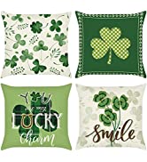 Bonhause Easter Bunny Cushion Covers 45 x 45 cm Rabbit Spring Decorative Throw Pillow Covers Soft...