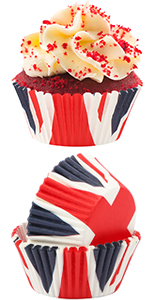 Union Jack Cupcake Cases