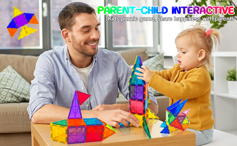 magnetic building blcoks_magnetic tiles_magnets toy_toys for 3 4 5 6 years old boys girls