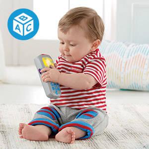 Baby will love using this toy remote to “channel surf” and learn with Puppy!