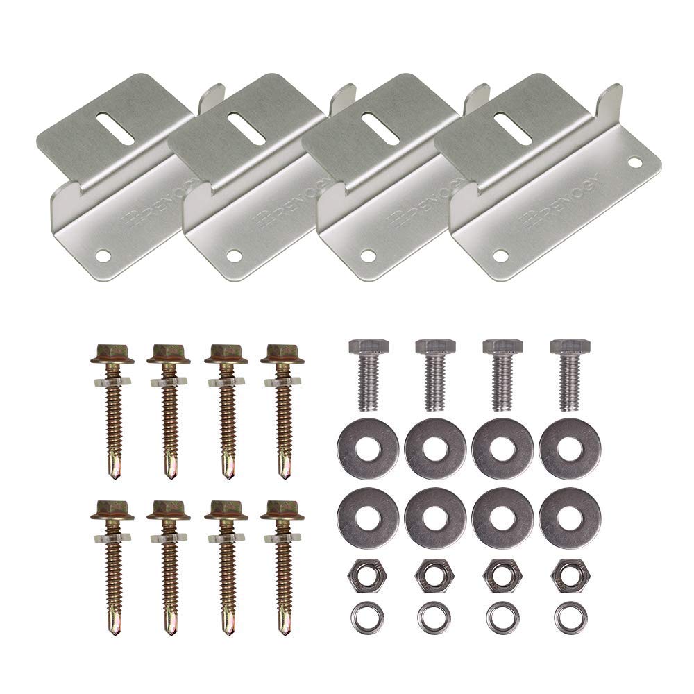 Renogy Solar Panel Mounting Bracket Holder 4 Pieces