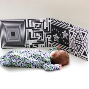 My Little Learner Black and White High Contrast Baby Sensory Fold Out Board