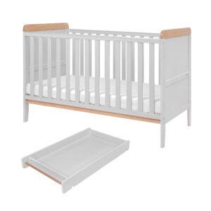 Tutti Bambini Rio Wooden Cot Bed & Cot Top Changer 3 in 1 Convertible Baby Cot Bed