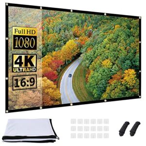 OWill Projector Screen 16:9 HD Foldable for Home Theater Cinema Indoor Outdoor(150 inch)